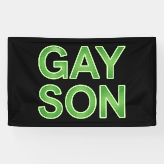 Schwuler Sohn Lustiger LGBTQ Stolz Banner (Horizontal)