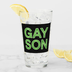 Schwuler Sohn Lustiger LGBTQ Stolz Glas