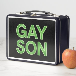 Schwuler Sohn Lustiger LGBTQ Stolz Metall Brotdose