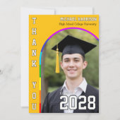 Schwuler Studenten Stolz Regenbogen Gelb Danke (Vorderseite)