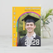 Schwuler Studenten Stolz Regenbogen Gelb Danke (Stehend Vorderseite)