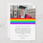 Schwuler Studenten Stolz Regenbogen Weiß Danke (Rückseite)