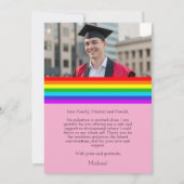 Schwuler Studentenstolz Regenbogen Rosa Danke (Rückseite)