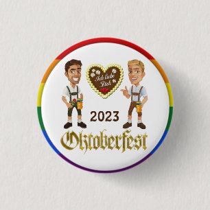 Schwules LGBTQIA+ Oktoberfest 2023 Schwule Pin-Nad Button