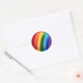 SCHWULES SELBSTBEWUSSTSEIN —REGENBOGEN  RUNDER AUFKLEBER (Umschlag)