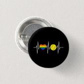 Schwules Softball-Shirt Softball-Spieler Schwulen- Button (Vorne & Hinten)