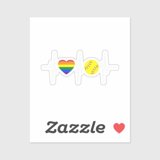 Schwules Softball-Shirt Softball-Spieler Schwuler  Aufkleber (Blatt)
