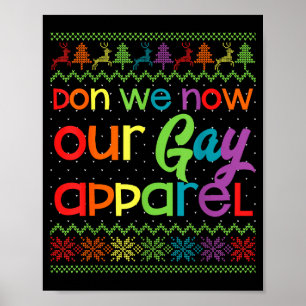 Schwules Weihnachten Lustig Lgbt Wir Tragen Jetzt  Poster