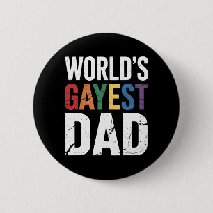Schwulster Vater LGBTQ Gay Pride Verbündeter Regen Button