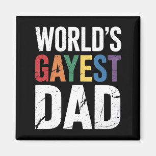 Schwulster Vater LGBTQ Schwuler Stolz Verbündeter  Magnet