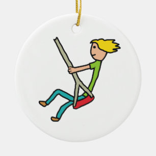 Schwung Keramik Ornament