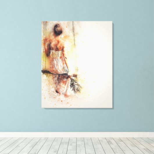 Schwung Leinwanddruck (Insitu (Holzboden))