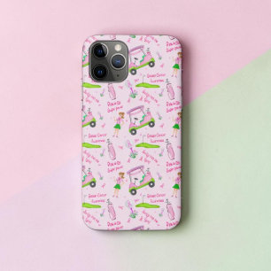 Schwung Pink Golfer Brustkrebsbewusstsein Case-Mate iPhone Hülle
