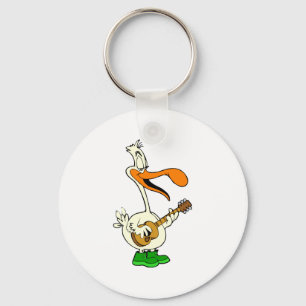 Schwungvoller Pelikan Schlüsselanhänger