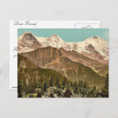 Schynige Platte, Eiger, Monch und Jungfrau, Bernes Postkarte (Vorne/Hinten)