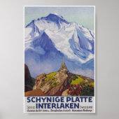 Schynige Platte Schweiz, Vintage Travel Poster (Vorne)