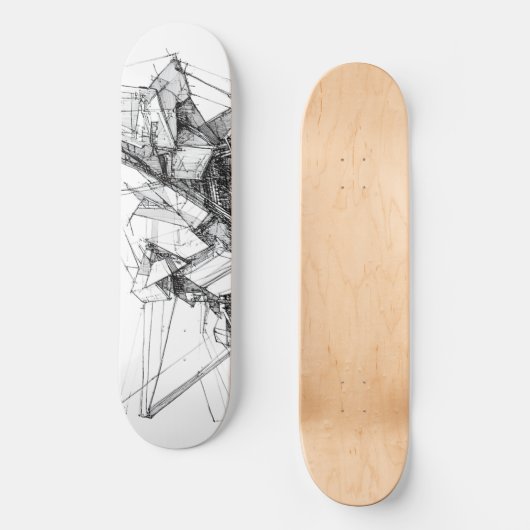 Sci-Fi Abstrakt Skateboard (Vorderseite)