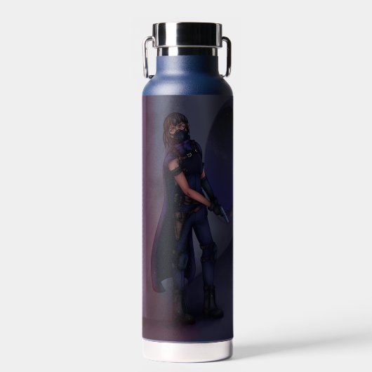 Sci Fi Action Girl Trinkflasche (Vorne)