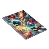 Sci-Fi Adventure Galactic Space Design Notizblock (Rechte Seite)