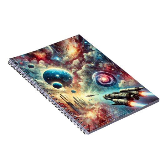 Sci-Fi Adventure Galactic Space Design Notizblock (Rechte Seite)