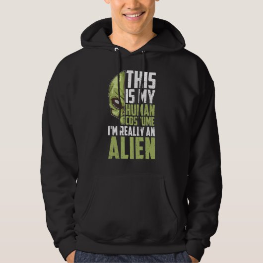 Sci Fi Alien Extraterrestristriale Alien über mens Hoodie (Vorderseite)