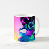 Sci-Fi Anime Cyberpunk Gamer Girl - Kaffee-Tasse Kaffeetasse (VorderseiteRechts)