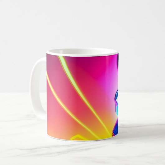 Sci-Fi Anime Cyberpunk Gamer Girl - Kaffee-Tasse Kaffeetasse (Vorderseite Links)