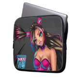 Sci Fi Anime Girl Nikki Laptopschutzhülle (Vorderseite Links)