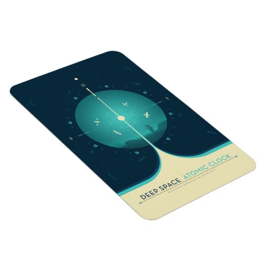 Sci-Fi-Anzeige, blaue Atomuhr, tiefer Raum Magnet (Rechte Seite)