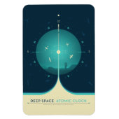 Sci-Fi-Anzeige, blaue Atomuhr, tiefer Raum Magnet (Vertikal)
