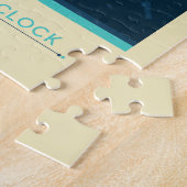 Sci-Fi-Anzeige, blaue Atomuhr, tiefer Raum Puzzle (Seite)