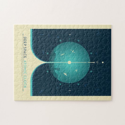 Sci-Fi-Anzeige, blaue Atomuhr, tiefer Raum Puzzle (Horizontal)