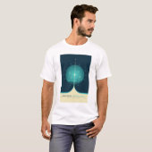 Sci-Fi-Anzeige, blaue Atomuhr, tiefer Raum T-Shirt (Vorne ganz)