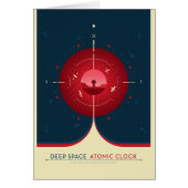 Sci-Fi-Anzeige, rote Atomuhr, tiefer Raum (Vorne)