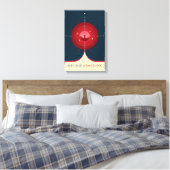 Sci-Fi-Anzeige, rote Atomuhr, tiefer Raum Leinwanddruck (Insitu (Schlafzimmer))