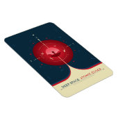 Sci-Fi-Anzeige, rote Atomuhr, tiefer Raum Magnet (Rechte Seite)