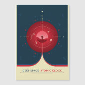 Sci-Fi-Anzeige, rote Atomuhr, tiefer Raum Magneteinladung (Vorderseite)
