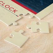 Sci-Fi-Anzeige, rote Atomuhr, tiefer Raum Puzzle (Seite)