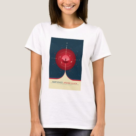 Sci-Fi-Anzeige, rote Atomuhr, tiefer Raum T-Shirt (Vorderseite)