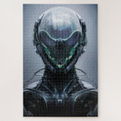 Sci fi Assassin Cyberpunk Hunter Droid Puzzle (Vertikal)