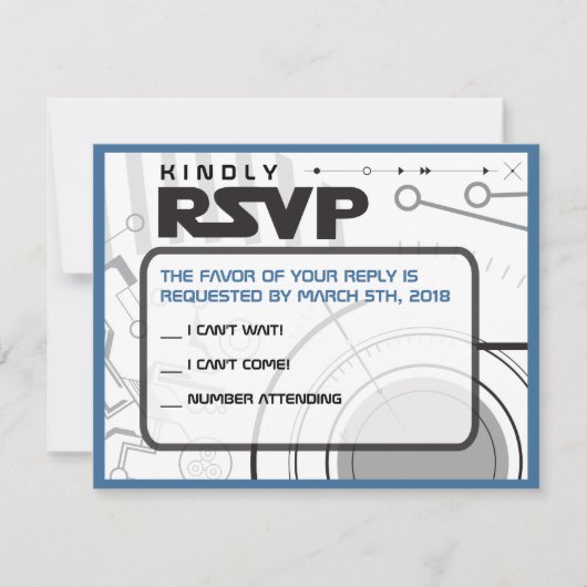 SCI-FI Bar Bat Mitzvah Einladungskarte (Vorderseite)