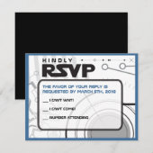 SCI-FI Bar Bat Mitzvah Einladungskarte (Vorne/Hinten)