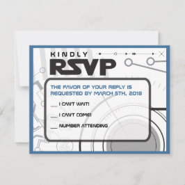 SCI-FI Bar Bat Mitzvah Einladungskarte