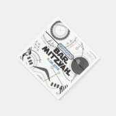 SCI-FI Bar Bat Mitzvah Party Napkin Serviette (Ecke)