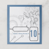 SCI-FI Bar Bat Mitzvah Sitztisch Escortkarte Platzkarte (Außenseite Aufgefaltet)