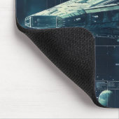 Sci-Fi-Battleship-Diagramm Mousepad (Ecke)