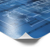 SCI-Fi Blueprint Space Ship Fotodruck (Ecke)