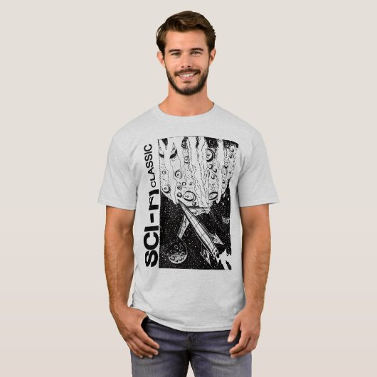 SCI-FI Classic Retro Graphic T - Shirt (Vorne ganz)