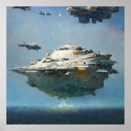 Sci-fi Collection: John Berkey-Hommage Poster