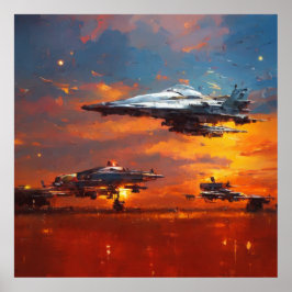 Sci-fi Collection: John Berkey-Hommage Poster